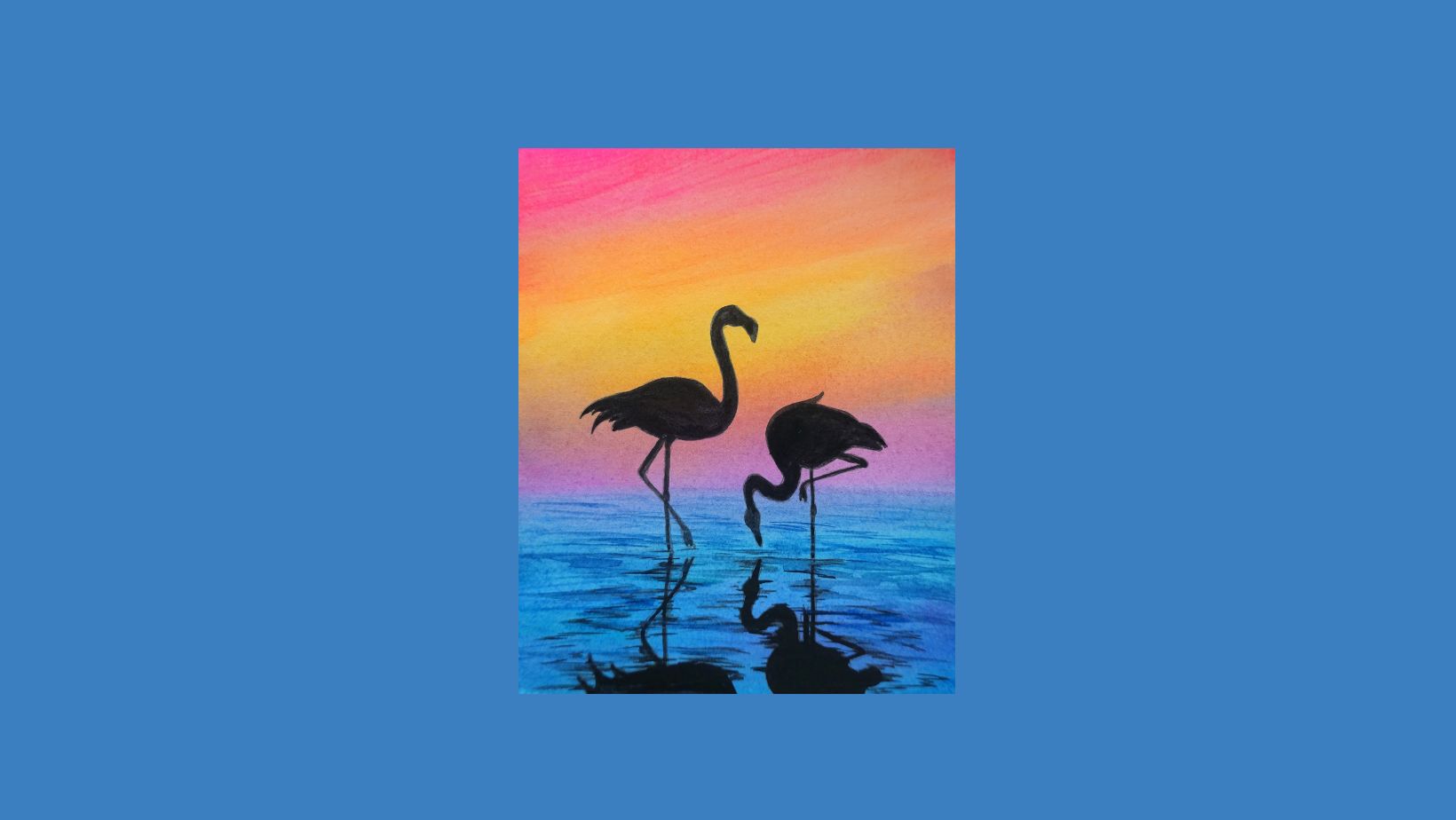 Watercolor Sunset Flamingo with Kris Peterson